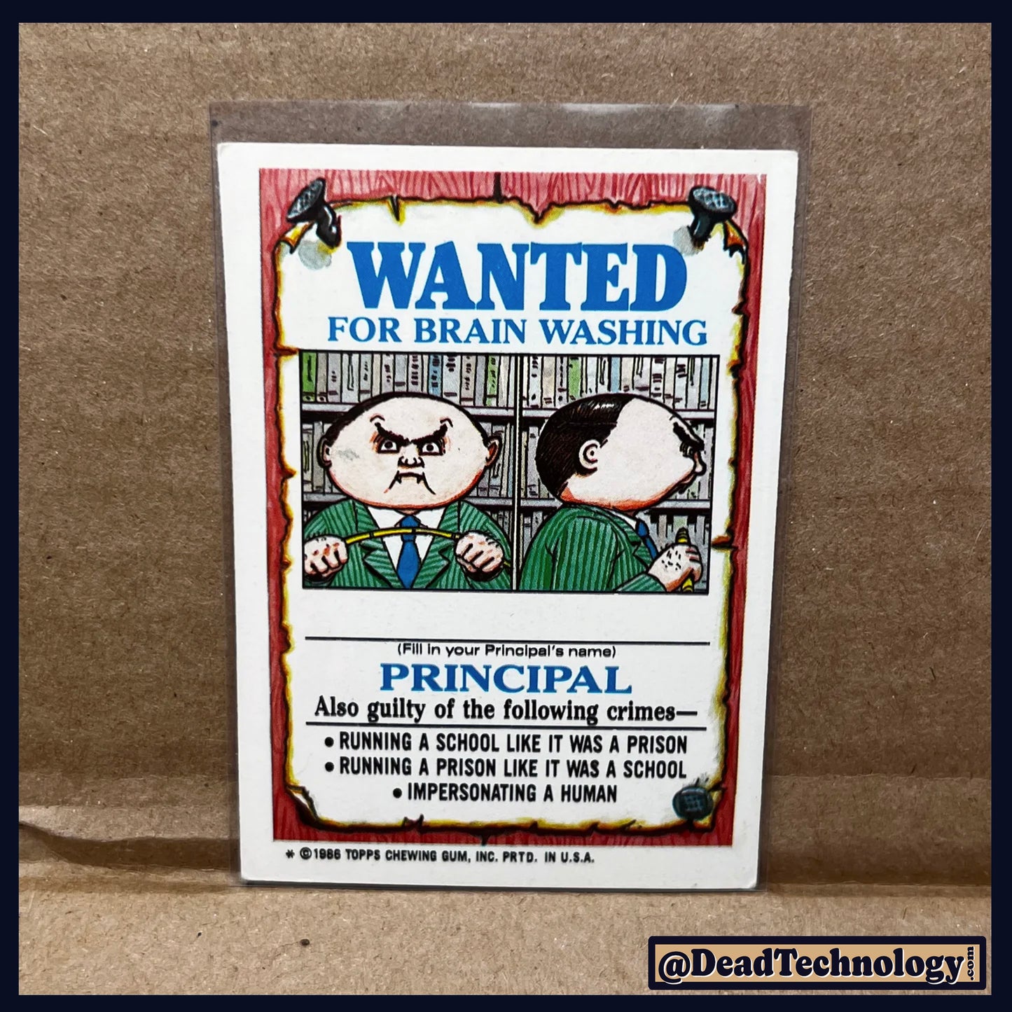Joe Blow -Garbage Pail Kids- Series #3 Card #84A