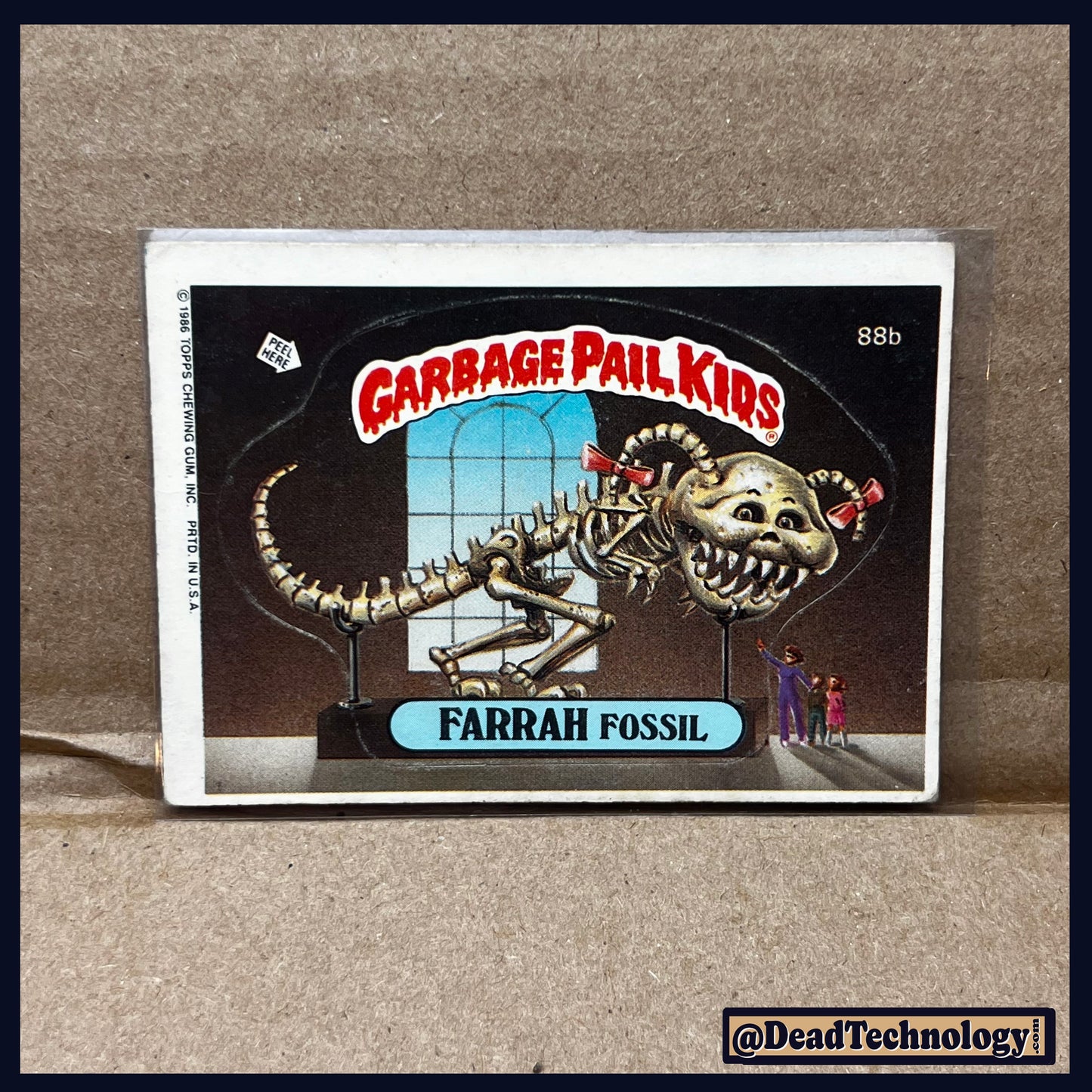 Farrah Fossil -Garbage Pail Kids- Series #3 Card #88B