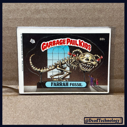 Farrah Fossil -Garbage Pail Kids- Series #3 Card #88B