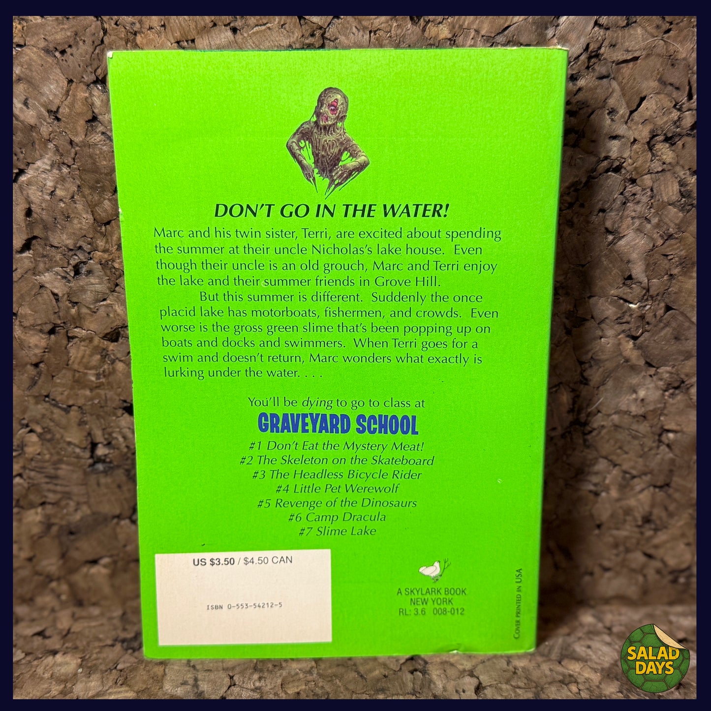 Graveyard School -Tom B. Stone- Slime Lake Book