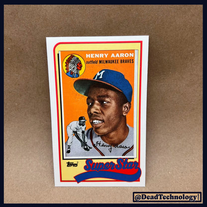Henry Aaron -Topp's Baseball Talk Card- Baseball Card