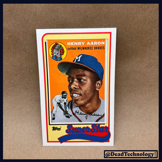 Henry Aaron -Topp's Baseball Talk Card- Baseball Card
