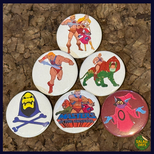 He-Man: Masters of the Universe -Buttons- 6 Pack