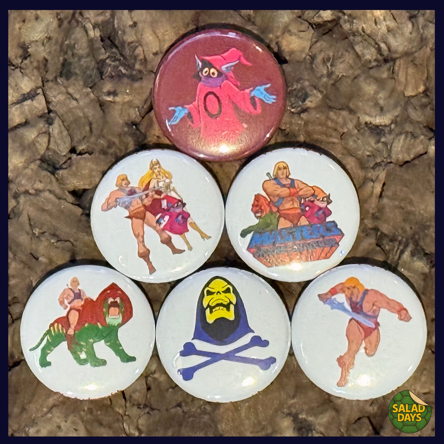 He-Man: Masters of the Universe -Buttons- 6 Pack