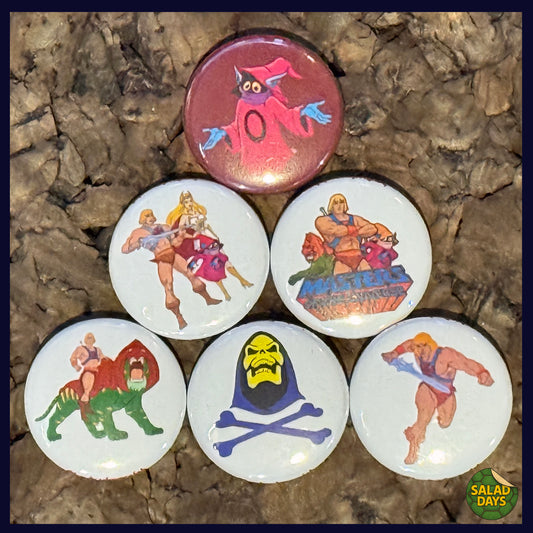 He-Man: Masters of the Universe -Buttons- 6 Pack