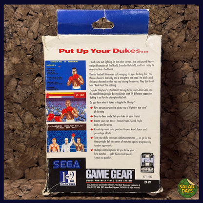 Evander Holyfield's Real Deal Boxing -Box & Manual Only- Sega Game Gear