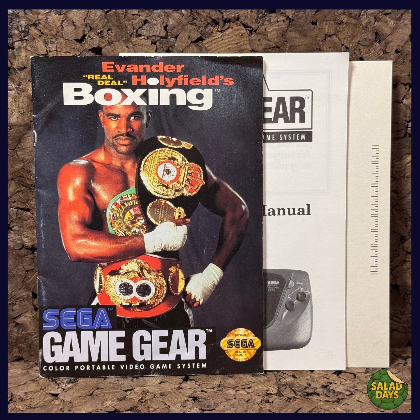 Evander Holyfield's Real Deal Boxing -Box & Manual Only- Sega Game Gear