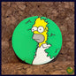 Homer Simpson -Drink Coaster- Hiding in the Bushes