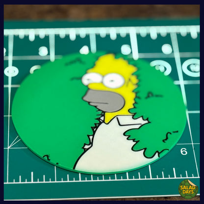 Homer Simpson -Drink Coaster- Hiding in the Bushes