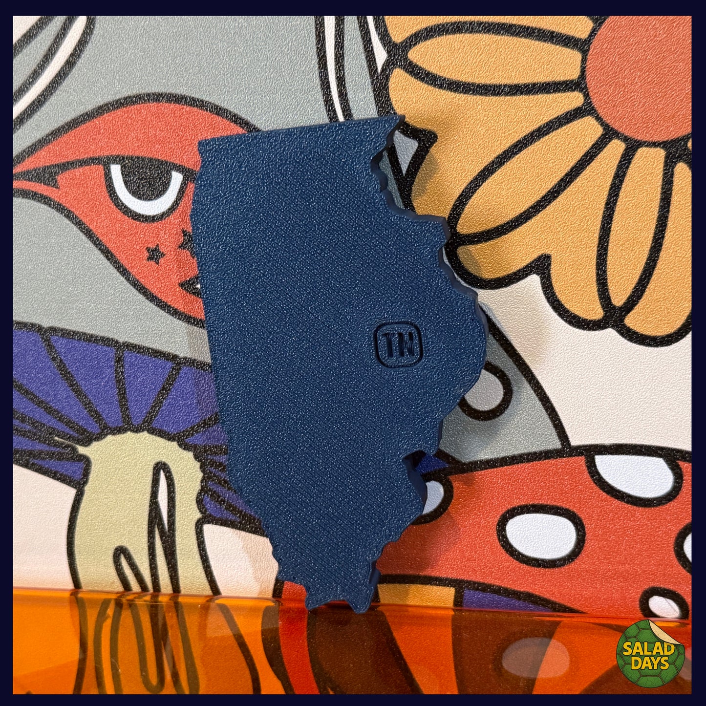 Illinois -State Magnet- Brick Styled with a Heart For Home