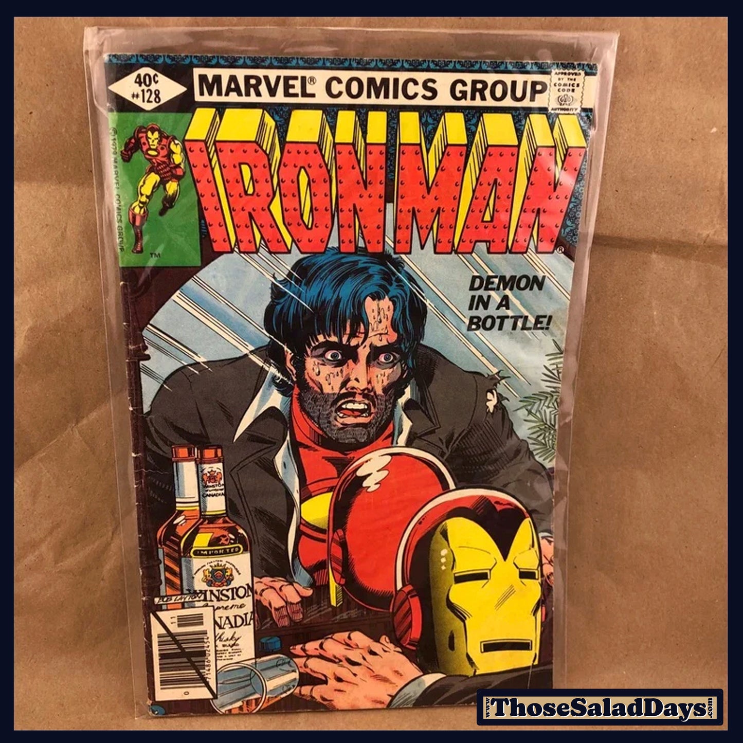 The Invincible Iron Man #128 -Marvel Comic- Demon in a Bottle