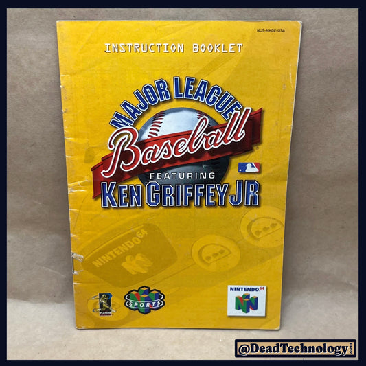 Major League Baseball Ft. Ken Griffey Jr -Nintendo 64- Manual