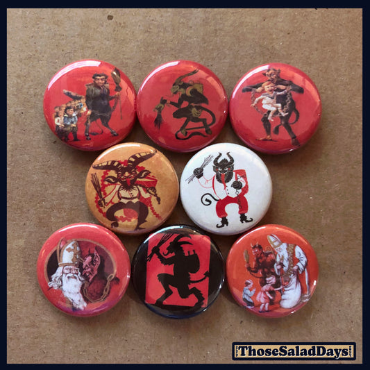 Set of Krampus buttons 