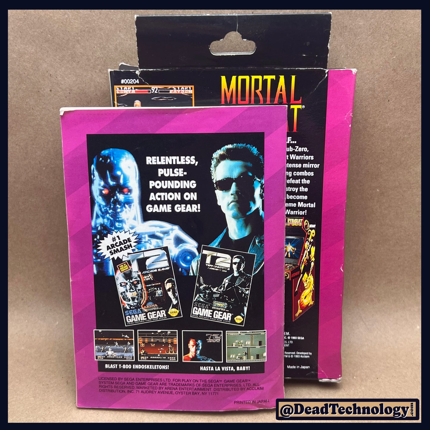 Mortal Kombat -Box & Manual Only- Sega Game Gear