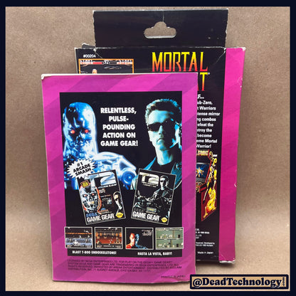 Mortal Kombat -Box & Manual Only- Sega Game Gear