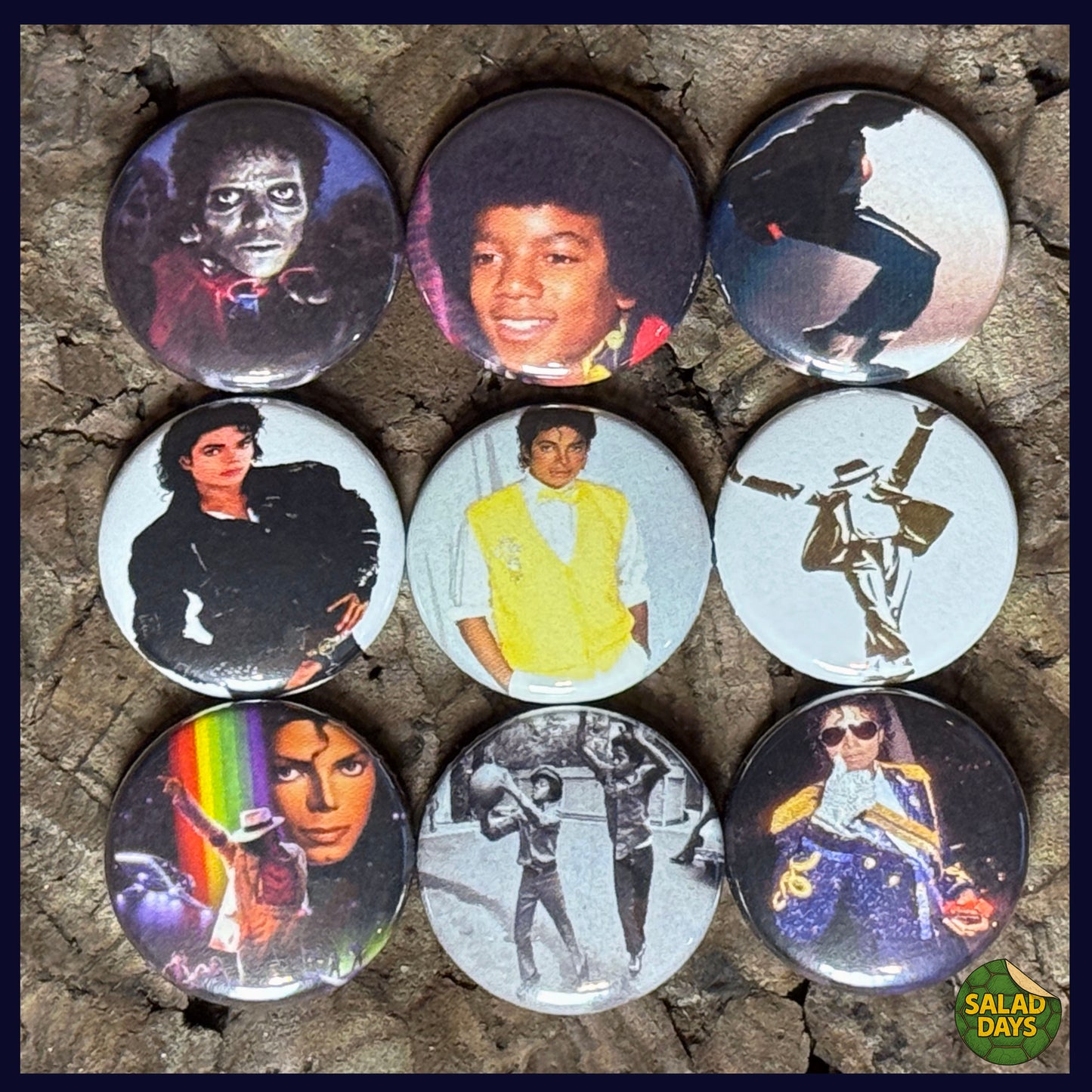 Michael Jackson -Buttons- 9 Pack