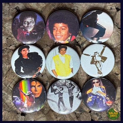 Michael Jackson -Buttons- 9 Pack