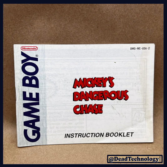 Mickey's Dangerous Chase -GameBoy- Manual