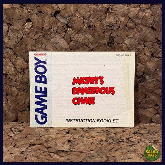 Mickey's Dangerous Chase -GameBoy- Manual