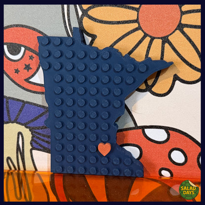 Minnesota -State Magnet- Brick Styled with a Heart For Home