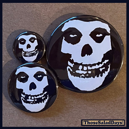 Three fiend-themed buttons. misfits