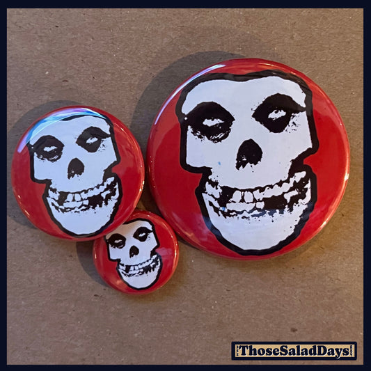 Three fiend-themed buttons. misfits