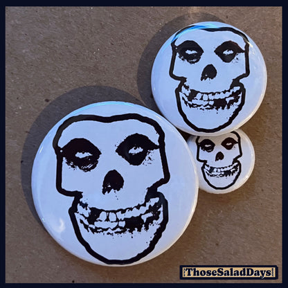 Three fiend-themed buttons. misfits