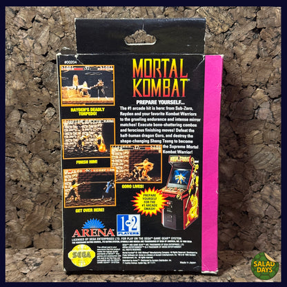 Mortal Kombat -Box & Manual Only- Sega Game Gear