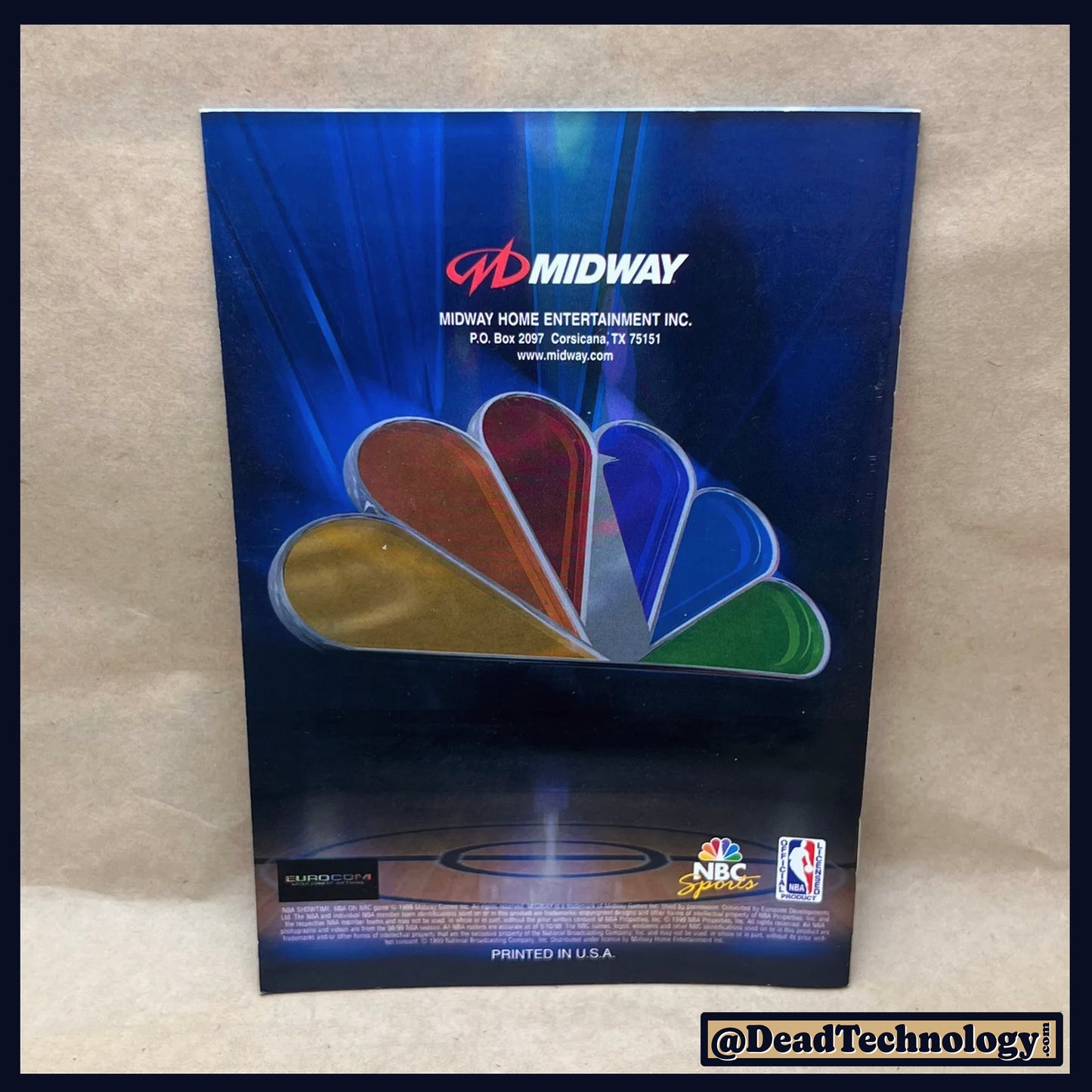 NBA Showtime: NBA on NBC -Nintendo 64- Manual