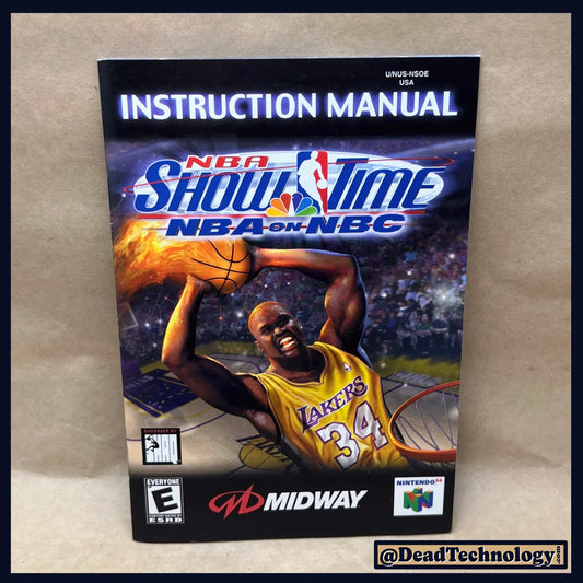 NBA Showtime: NBA on NBC -Nintendo 64- Manual
