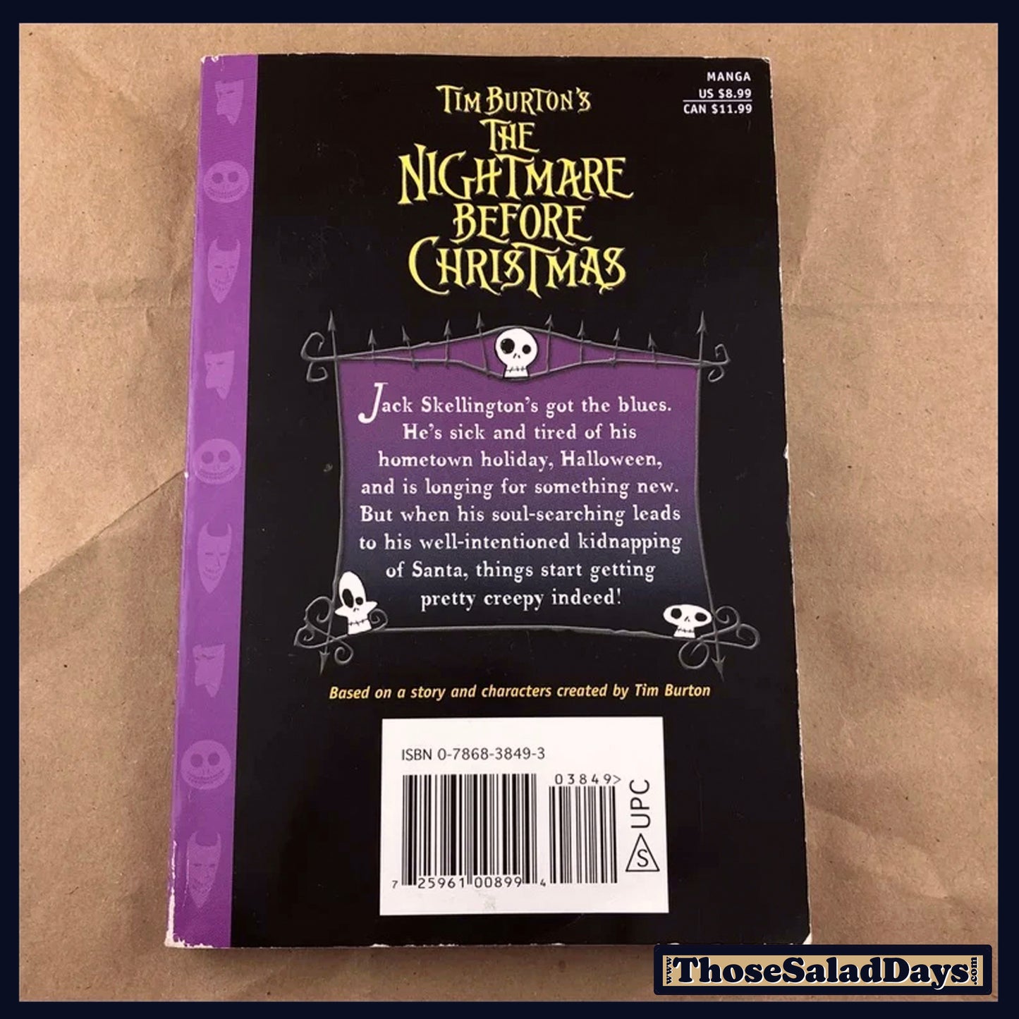 Nightmare Before Christmas Magna -Tim Burton- 1st Pressing Book