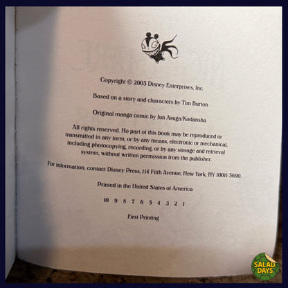 Nightmare Before Christmas Magna -Tim Burton- 1st Pressing Book