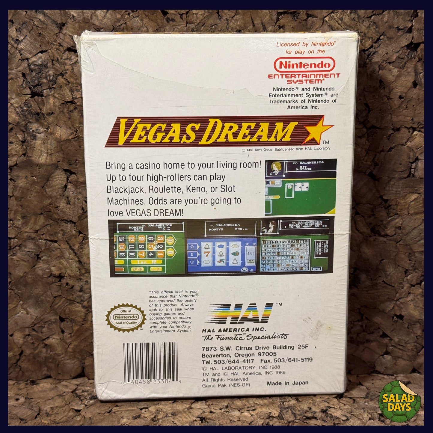 Vegas Dream Game -Nintendo Entertainment System- Complete