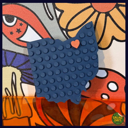 Ohio -State Magnet- Brick Styled with a Heart For Home