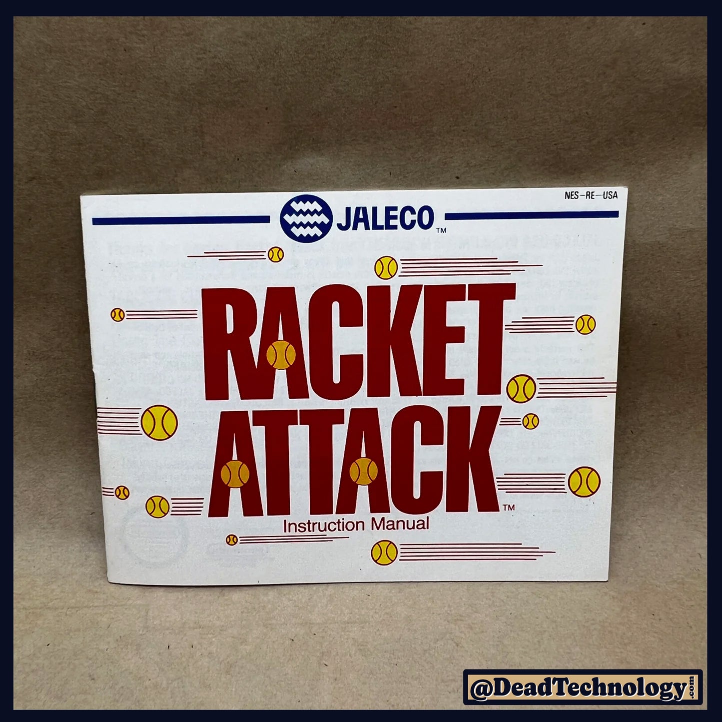 Racket Attack -Nintendo Entertainment System- Manual