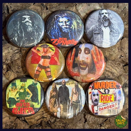 Rob Zombie -Buttons- 8 Pack
