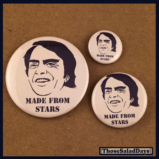Carl Sagan Buttons "Made From Stars"
