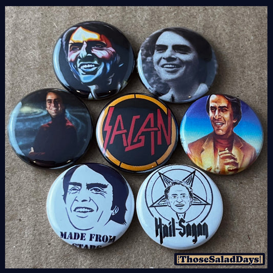 Carl Sagan -Buttons- 7 Pack