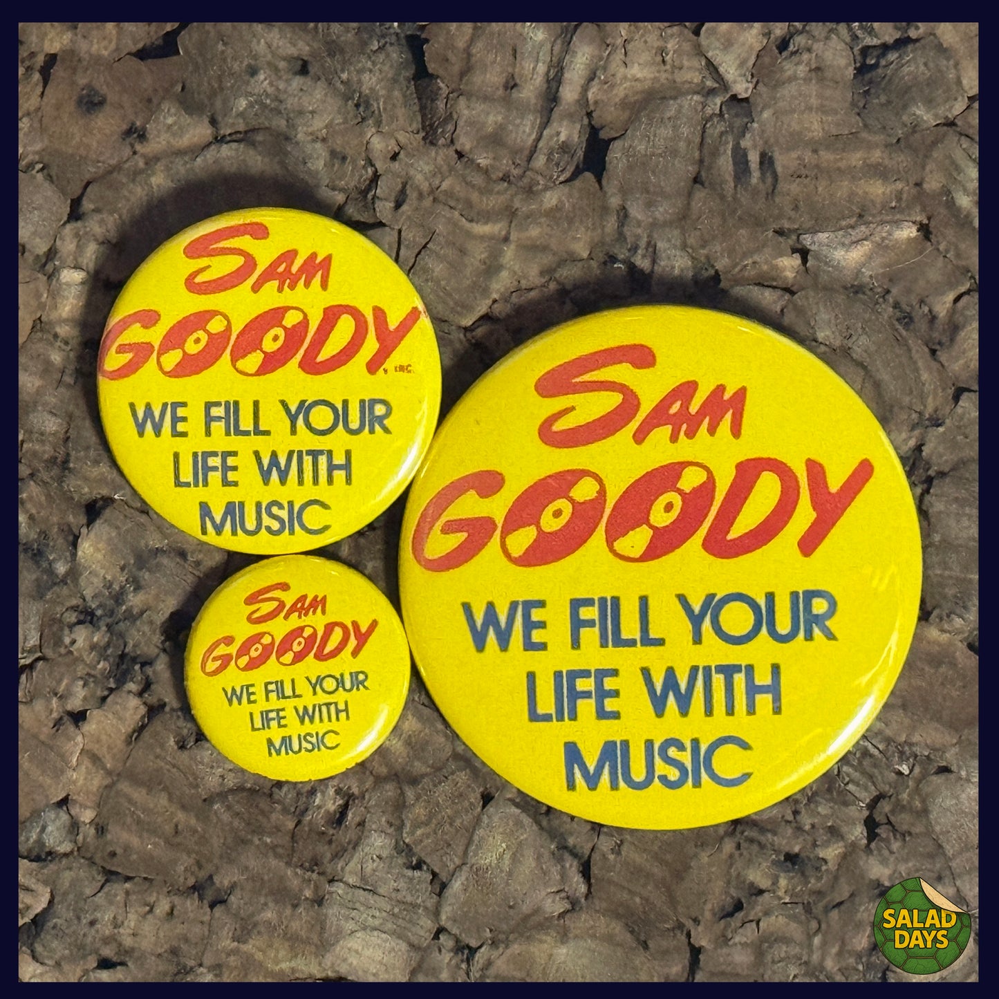 Sam Goody -Button/Bottle Opener-