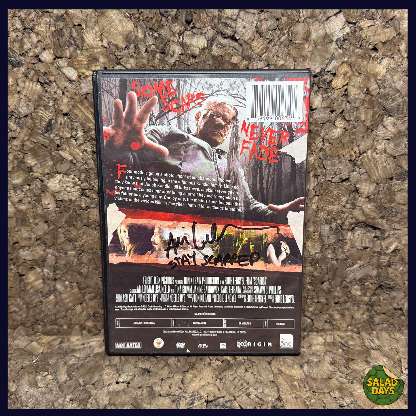 Scarred -DVD- Signed by Ari Lehman/First Jason