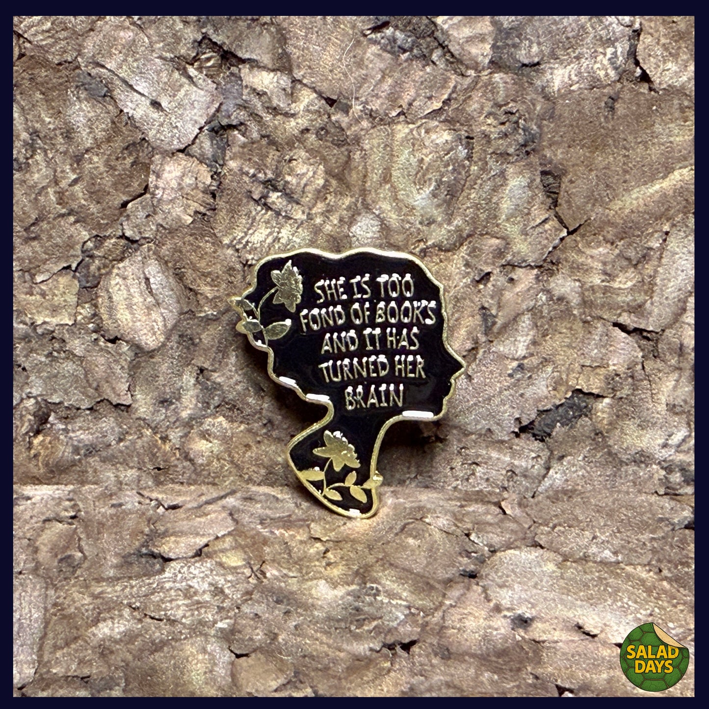 She's Fond of Books -Enamel Pin-