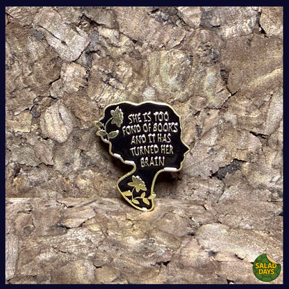 She's Fond of Books -Enamel Pin-