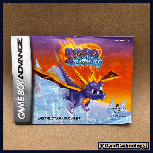 Spyro: Season of Ice -GameBoy Advance- Manual