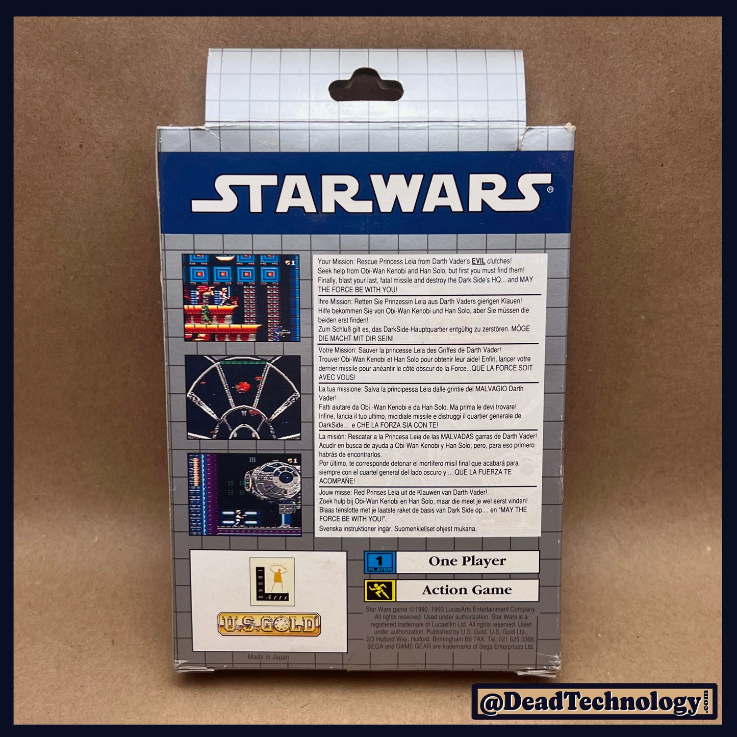 Star Wars -Box & Manual Only- Sega Game Gear