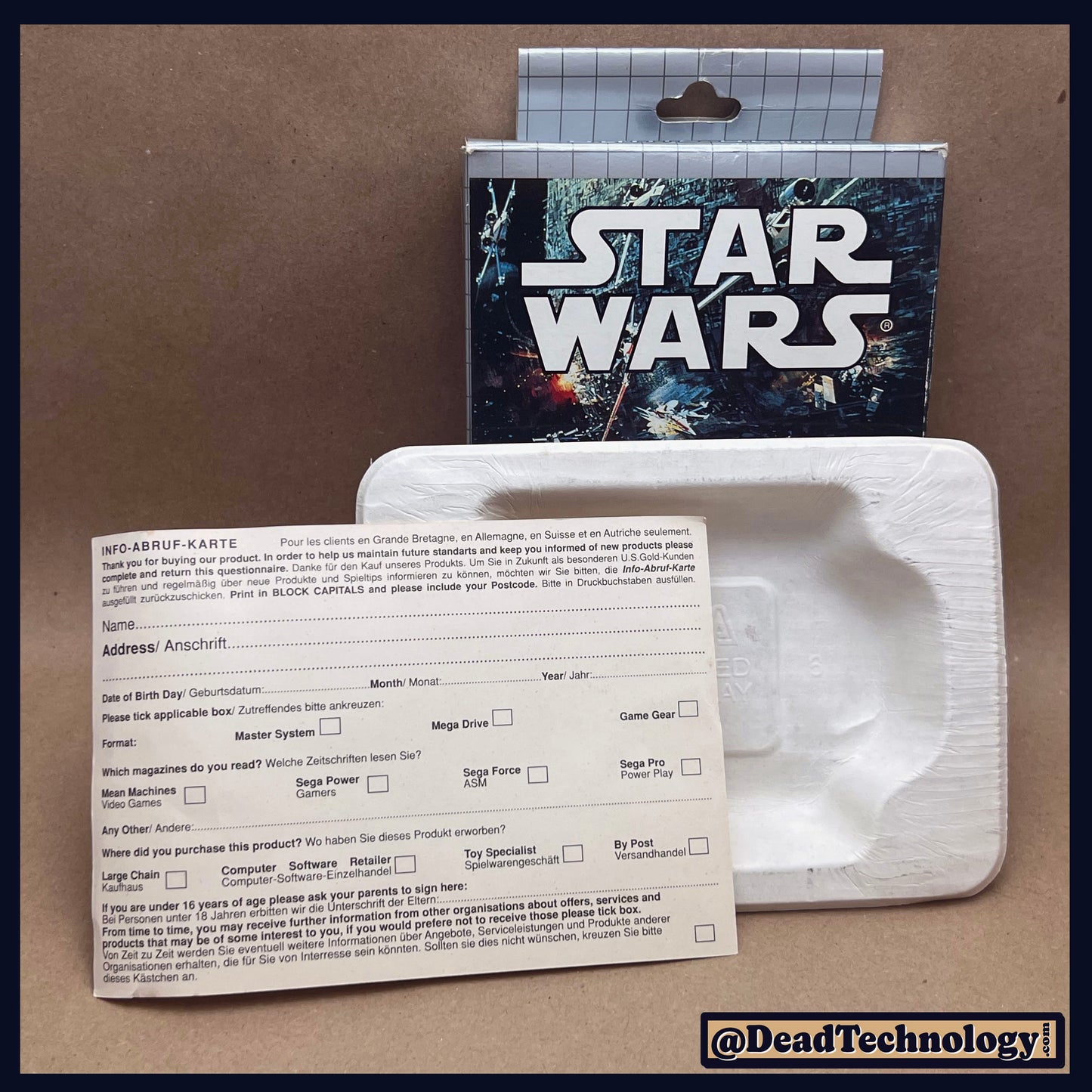Star Wars -Box & Manual Only- Sega Game Gear