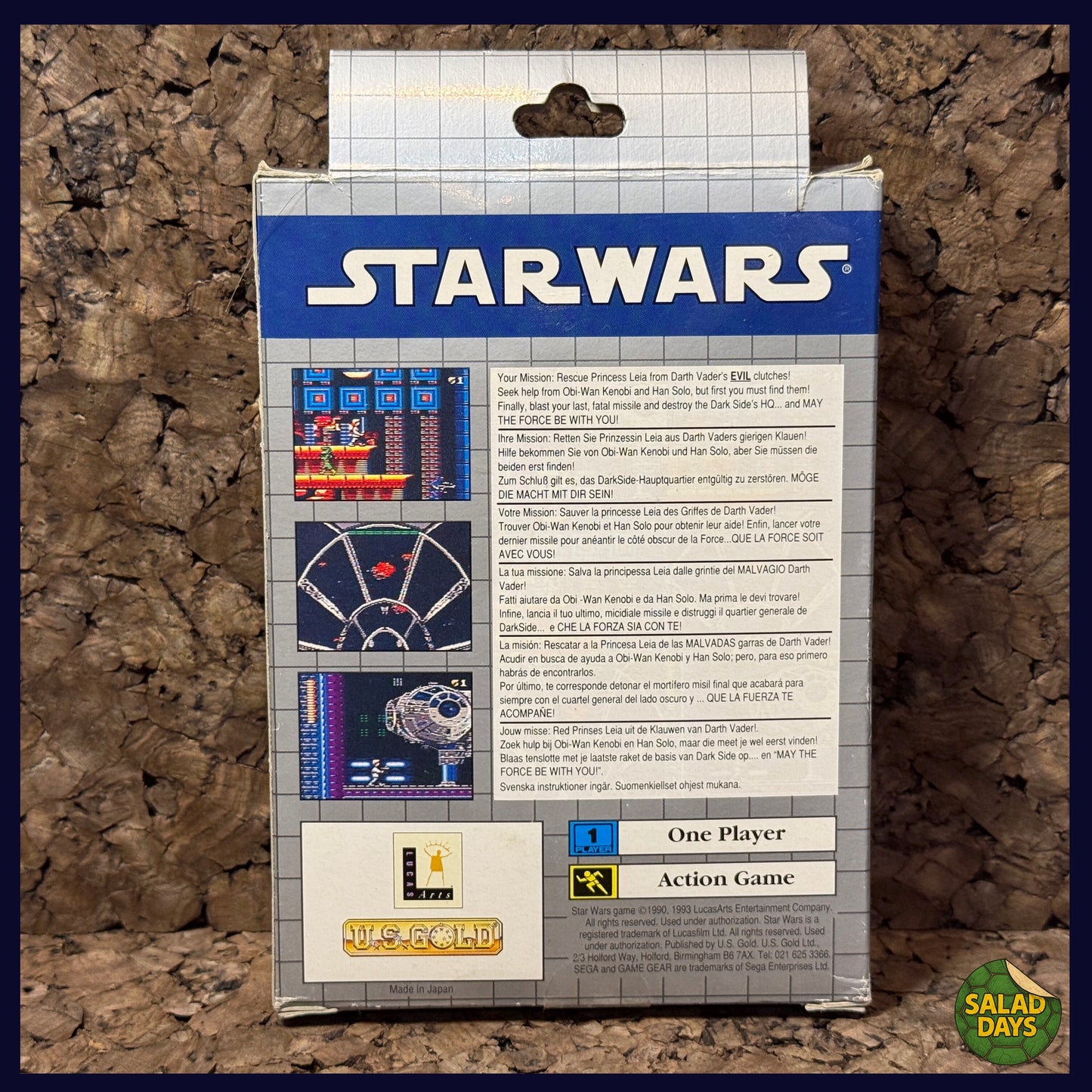 Star Wars -Box & Manual Only- Sega Game Gear