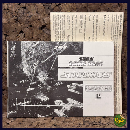 Star Wars -Box & Manual Only- Sega Game Gear