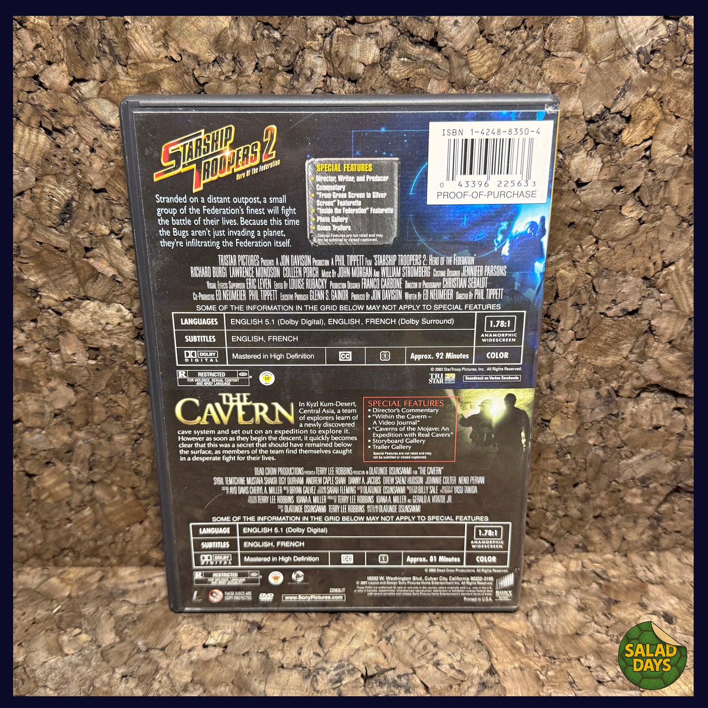 Starship Troopers 2/The Cavern -DVD- Double Feature