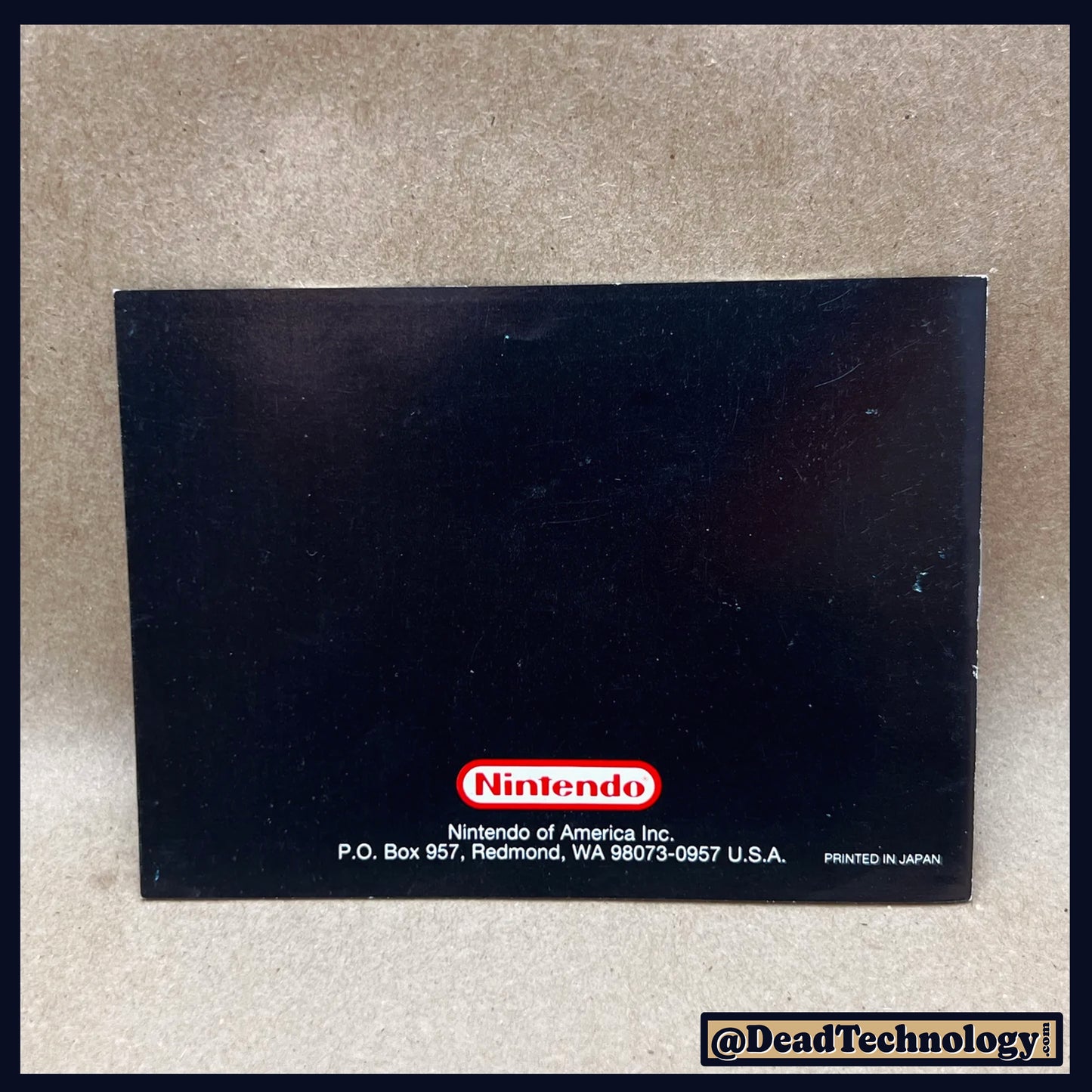 Super Mario Land -GameBoy- Black Back Manual