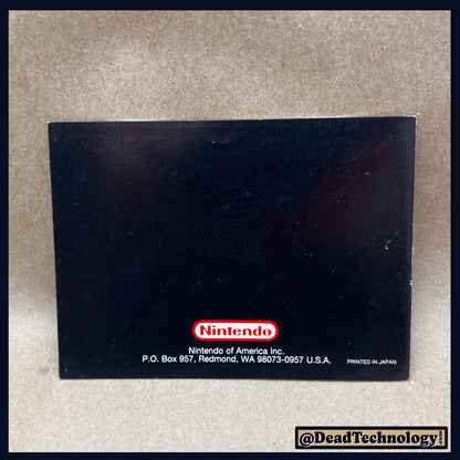 Super Mario Land -GameBoy- Black Back Manual